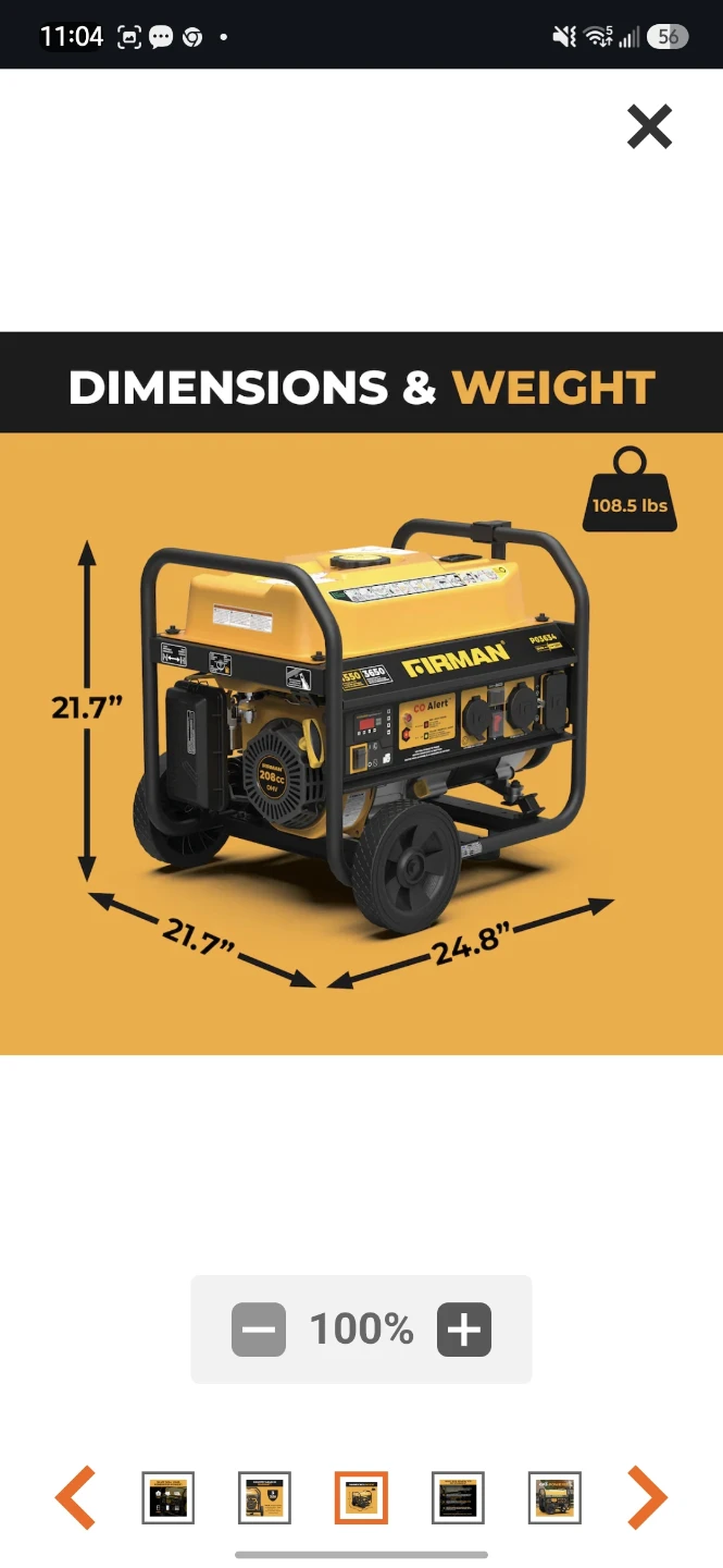 Firman Generator 3650 Running Watts - photo 4
