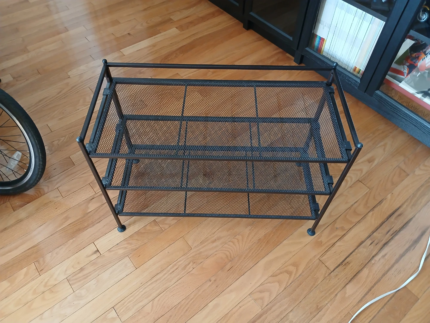3-Tier Metal Mesh Shoe Storage Shelf