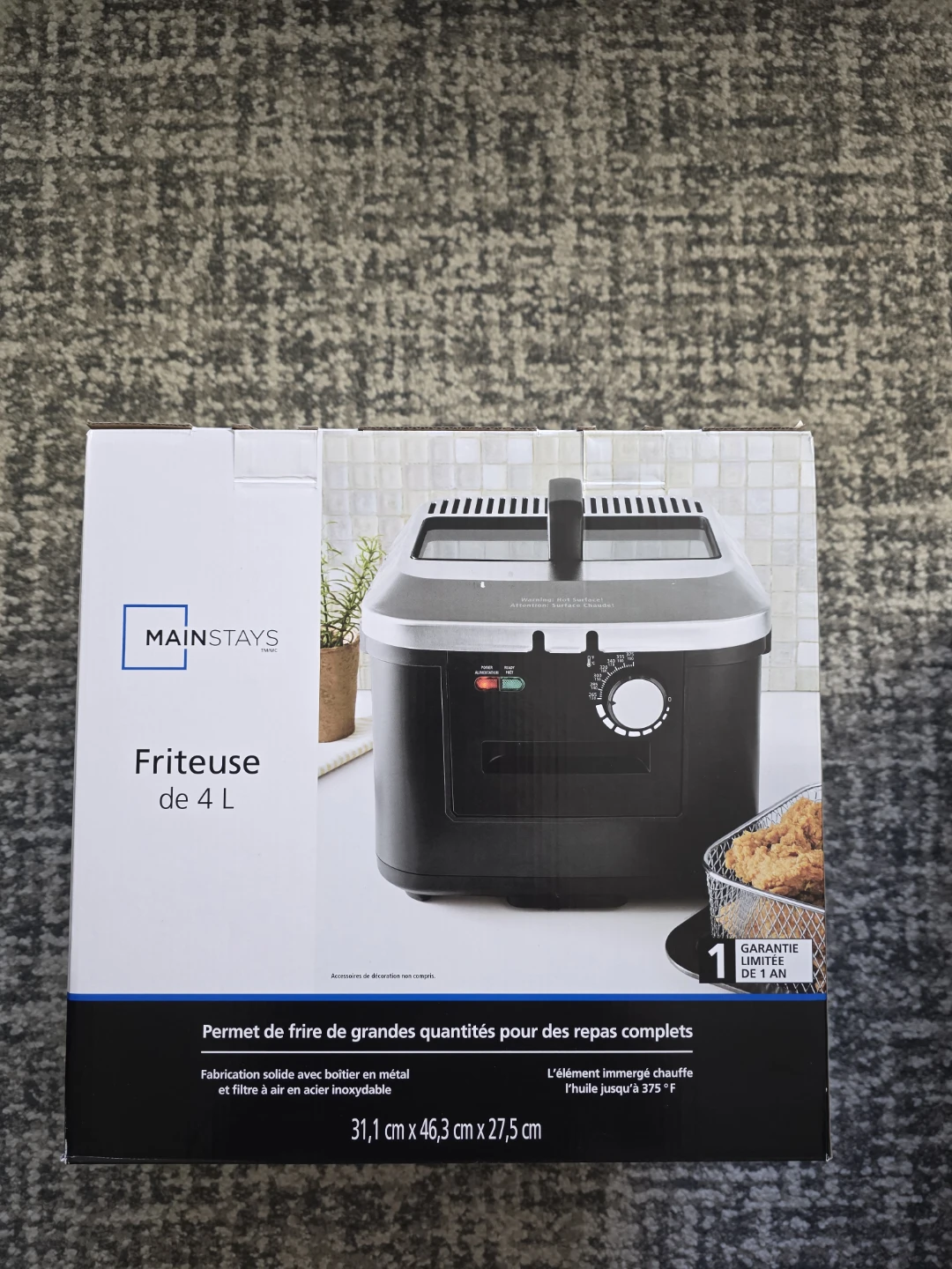 Brand new Mainstays 4L Deep Fryer
