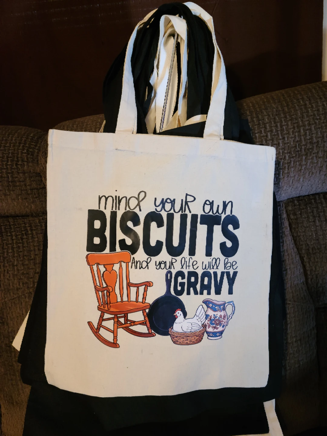 Tote Bag "Mind Your Own Biscuits"