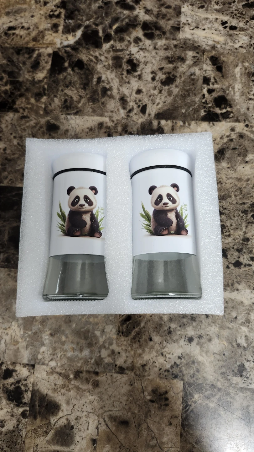 Salt and Pepper Shaker Set with Pandas