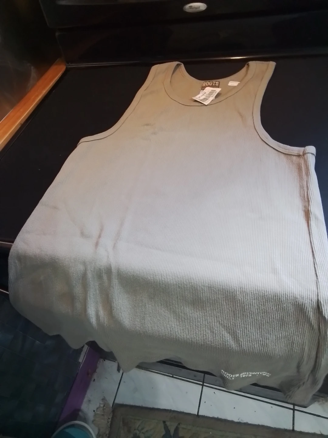 Roots Adventure Rib Tank Top - Khaki - Large - photo 2