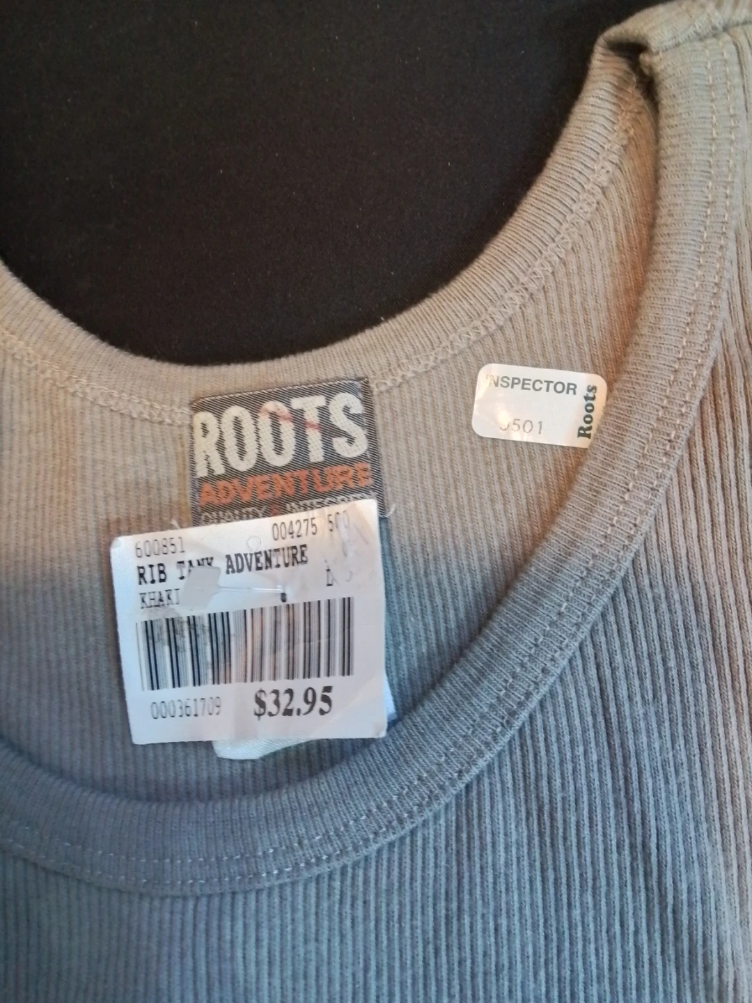 Roots Adventure Rib Tank Top - Khaki - Large - photo 3