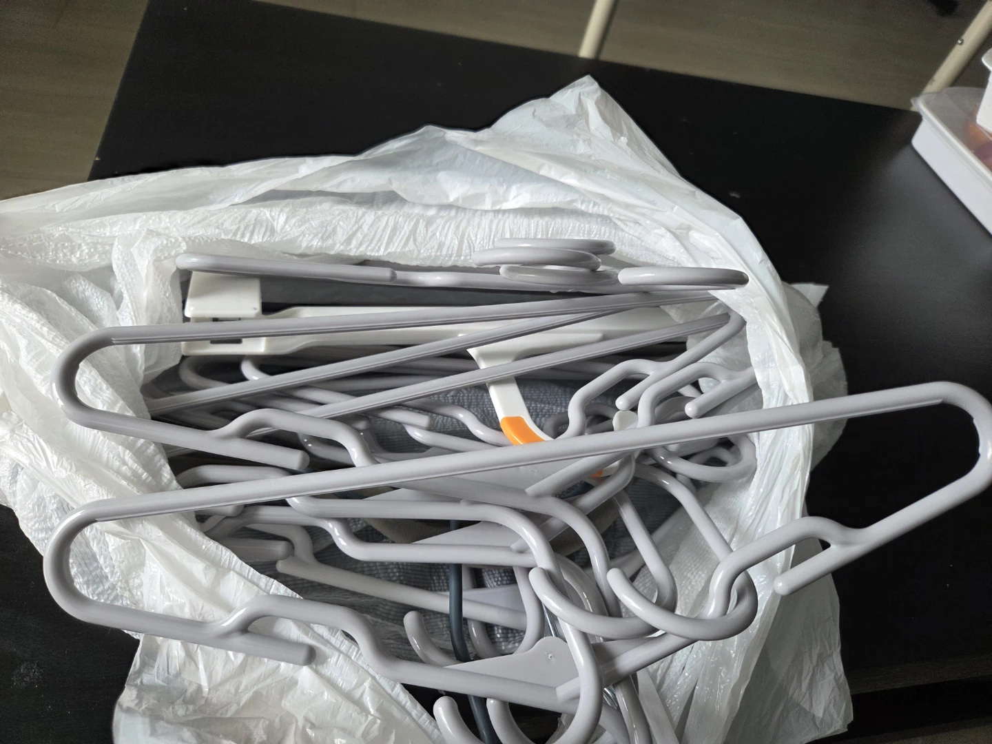 Grey Plastic Clothes Hangers (Set of 15) - photo 3