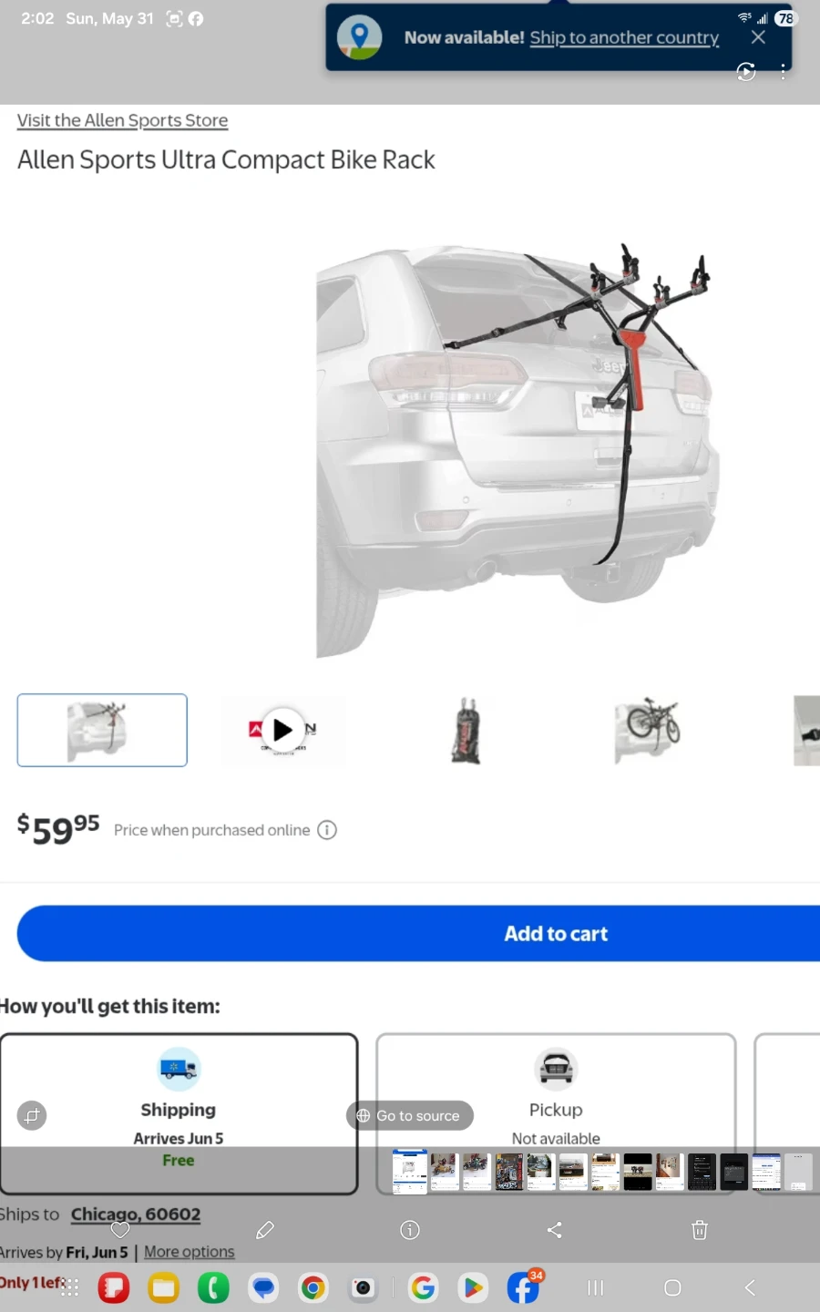 New Allen Sports Ultra Compact 2 Bike Rack. Se Habla Espanol