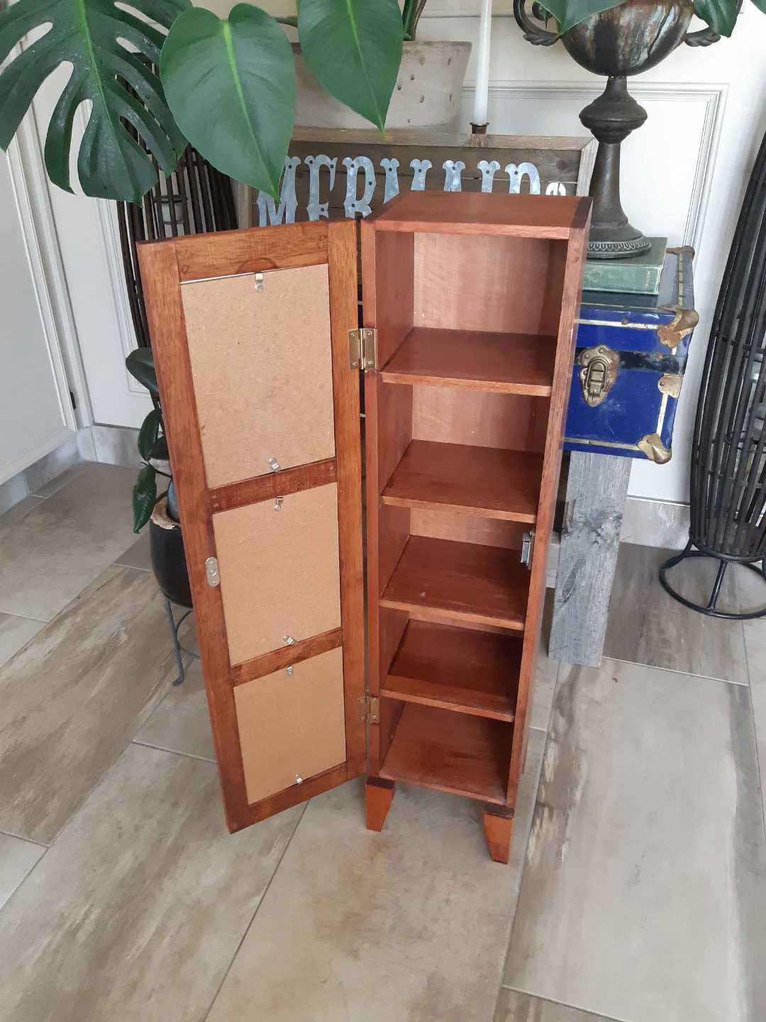 Vintage-style wooden chimney-cupboard / cabinet - photo 2