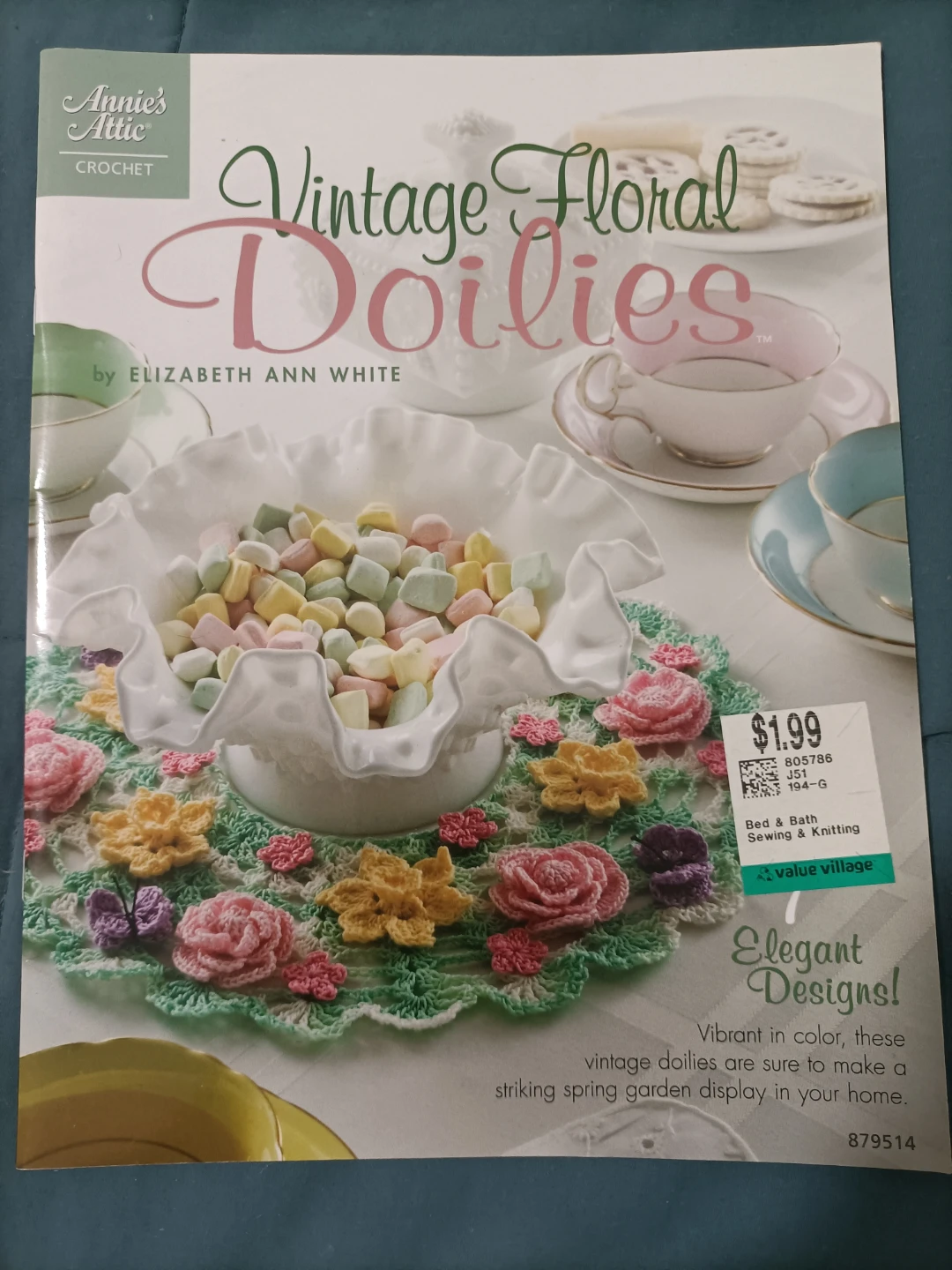 Annie's Attic Crochet Vintage Floral Doilies ⚽
