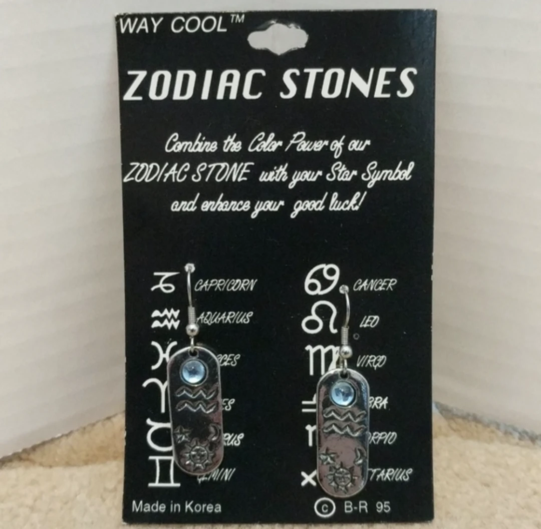 Aquarius Zodiac Stones Earrings