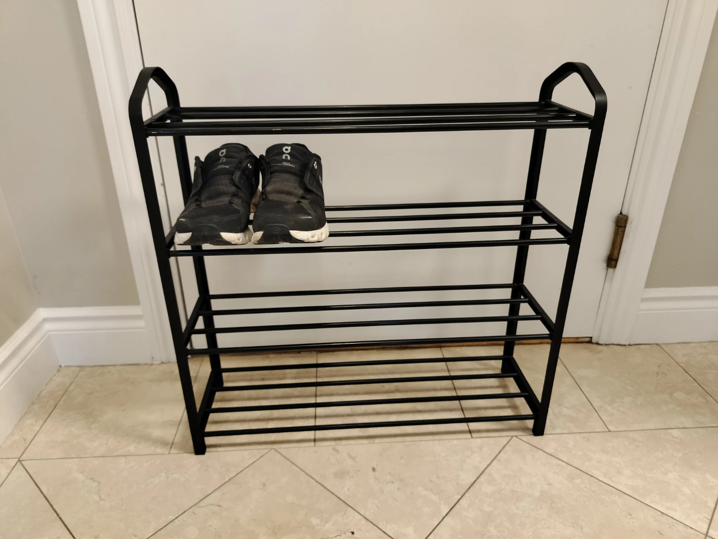 Black 4-Tier Shoe Rack - photo 3