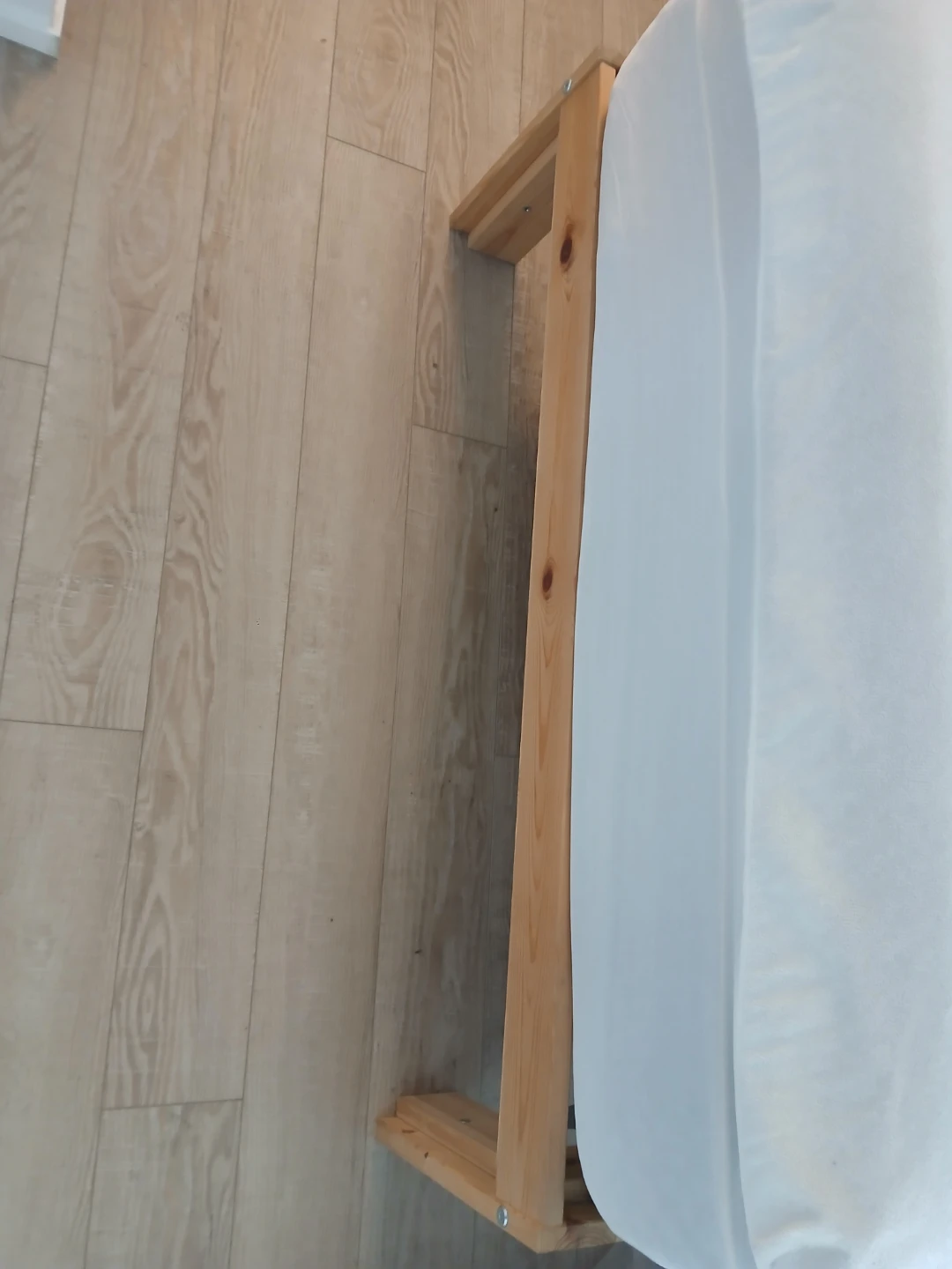 Wooden Bed Frame + Twin Mattress