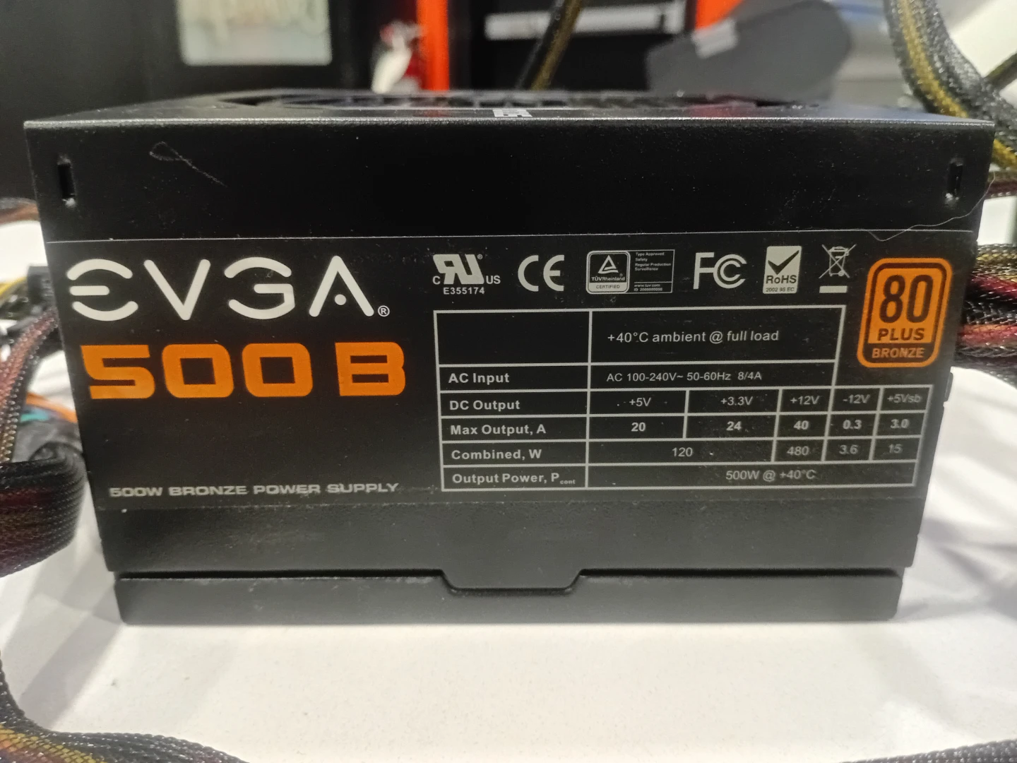 EVGA 500B 500W Bronze Power Supply