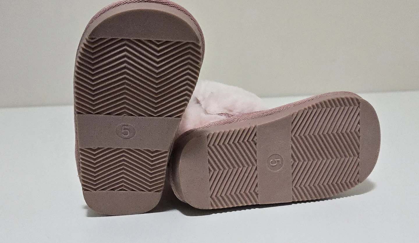 Girls Pink Glitter Boots with Faux Fur Trim - photo 5