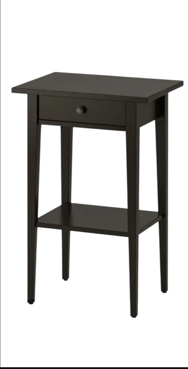 IKEA HEMNES Nightstand - Black-Brown
