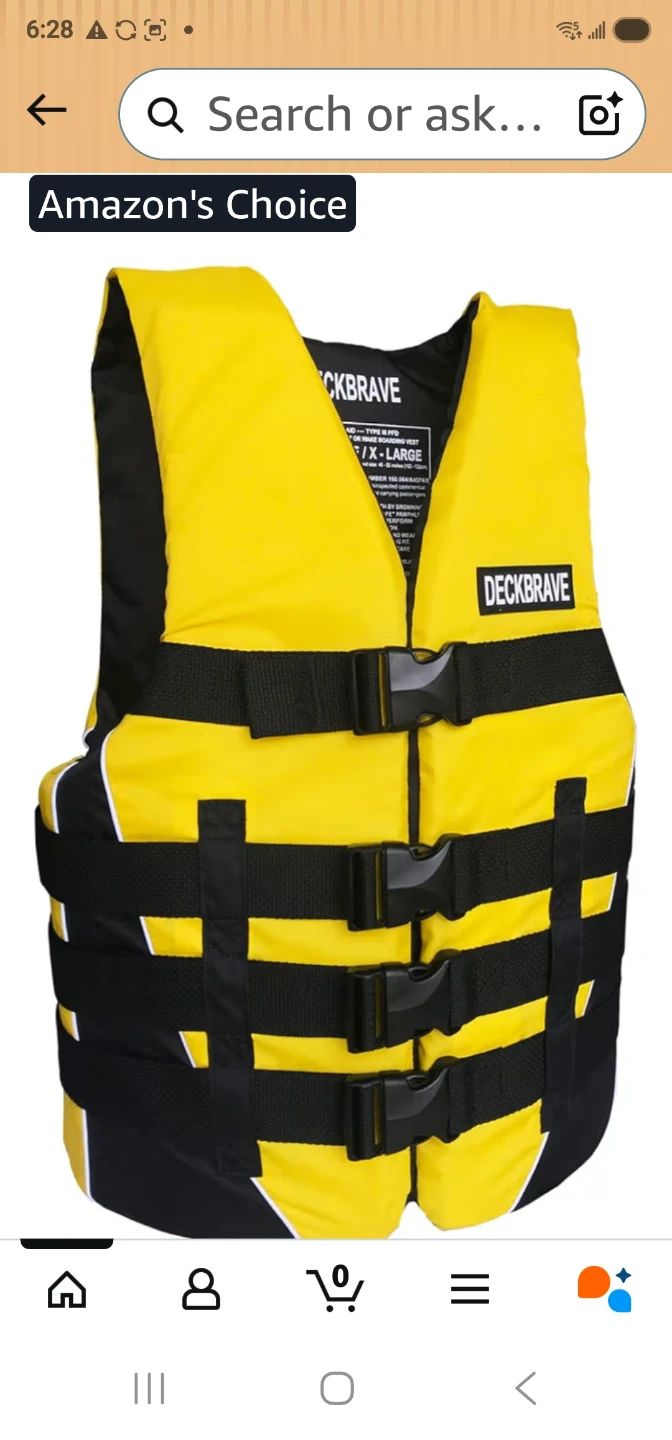 DECKBRAVE Yellow/Black Life Vest & HEETA Orange Dry Bag - photo 2