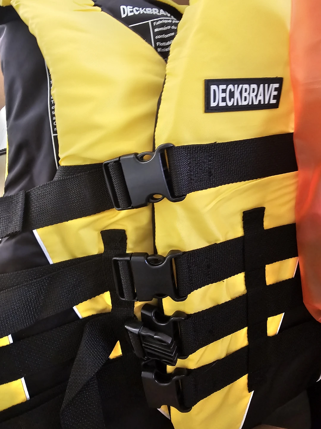 DECKBRAVE Yellow/Black Life Vest & HEETA Orange Dry Bag - photo 3