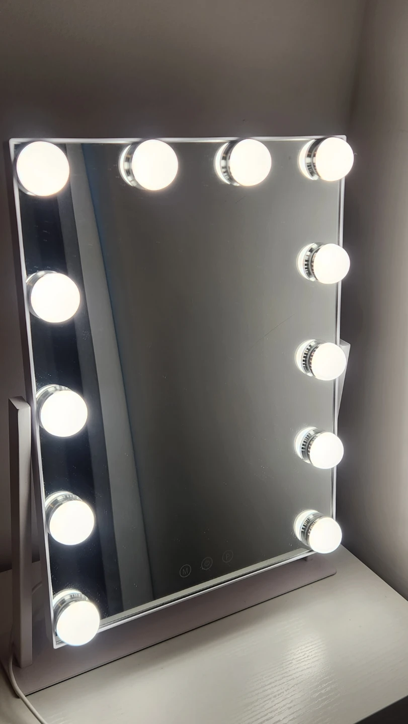 Hollywood Lighted Makeup Mirror with 3 Color Lighting Modes - photo 2