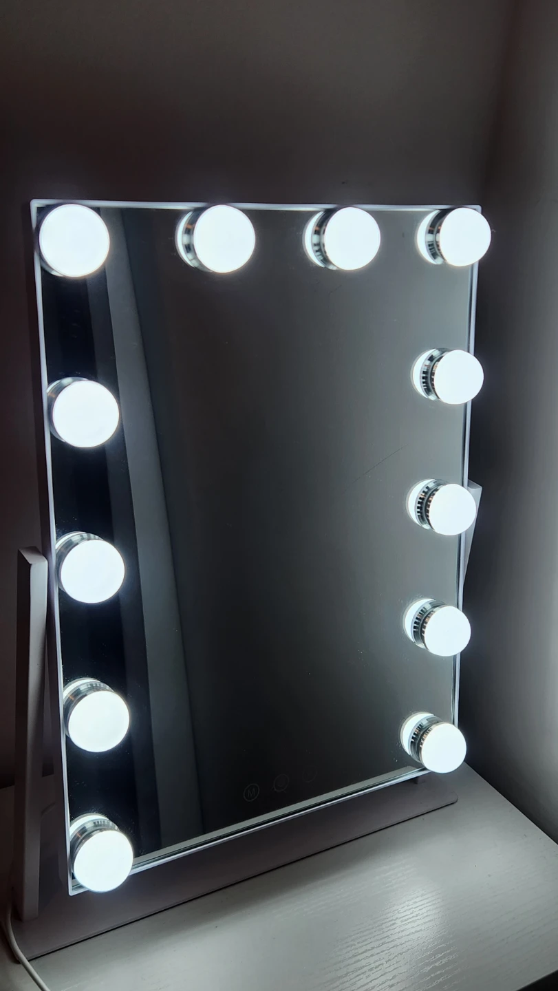 Hollywood Lighted Makeup Mirror with 3 Color Lighting Modes