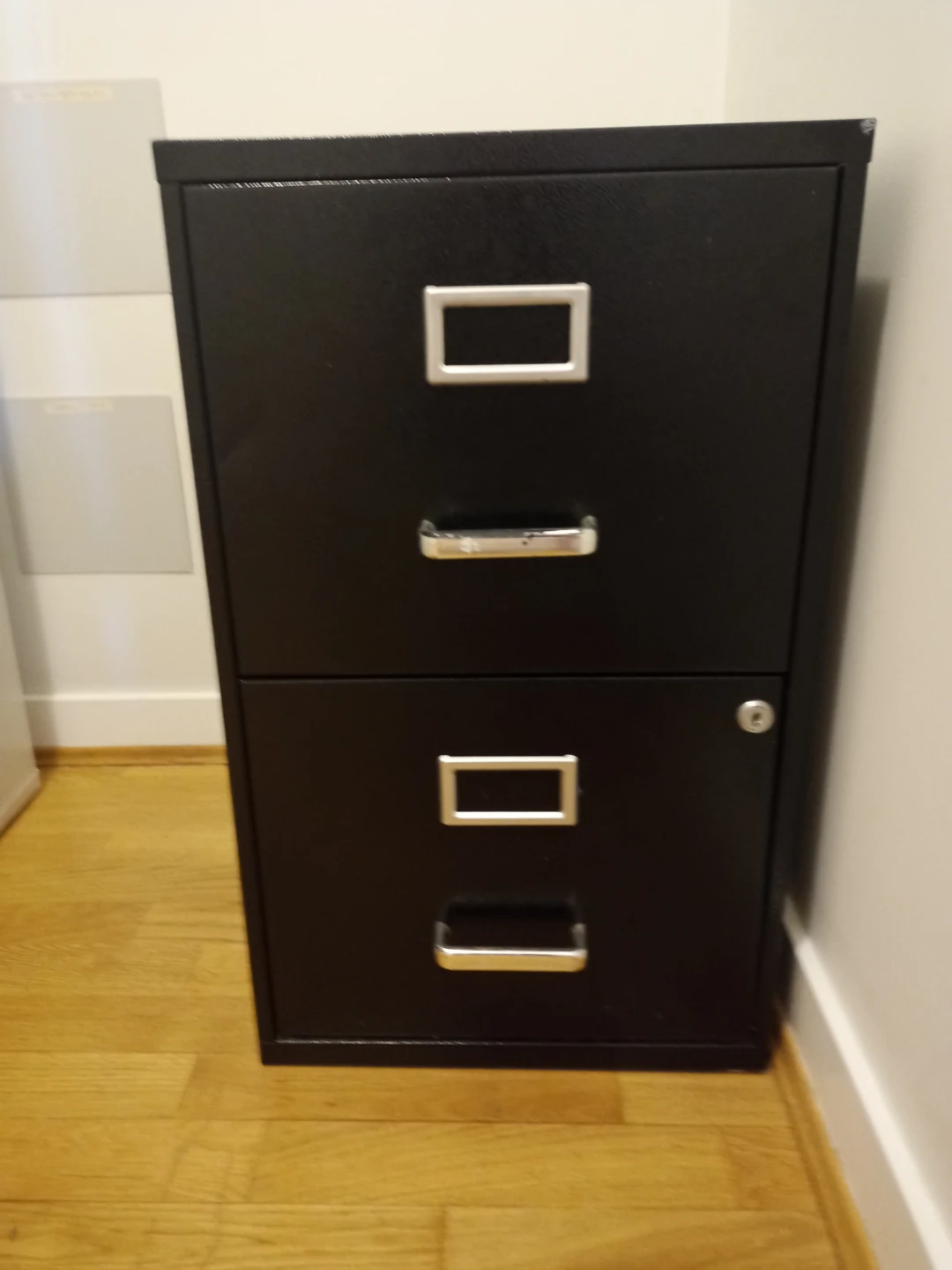Black 2-Drawer Filing Cabinet - photo 2