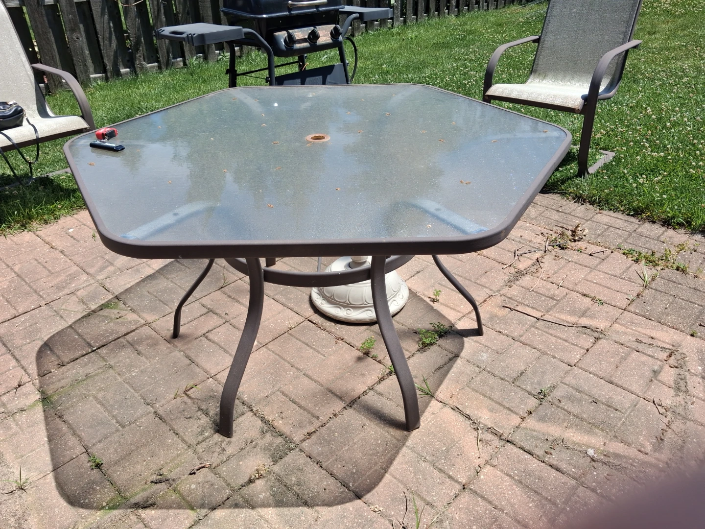 Glass Top Outdoor Dining Table only - photo 2