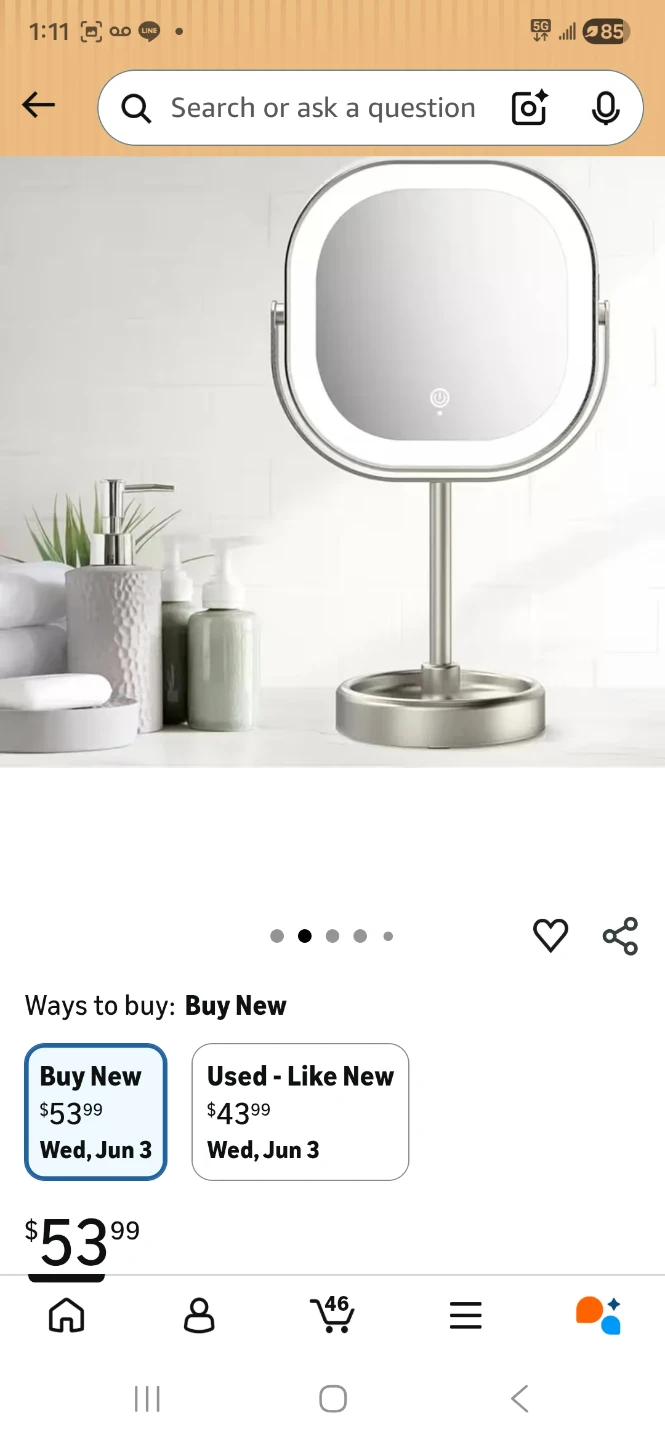 Conair Rotating Wireless LED Mirror - 1X/10X Magnification