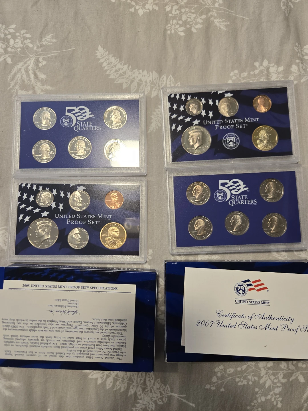 United States Mint 50 State Quarters Proof Sets (2005, 2007)