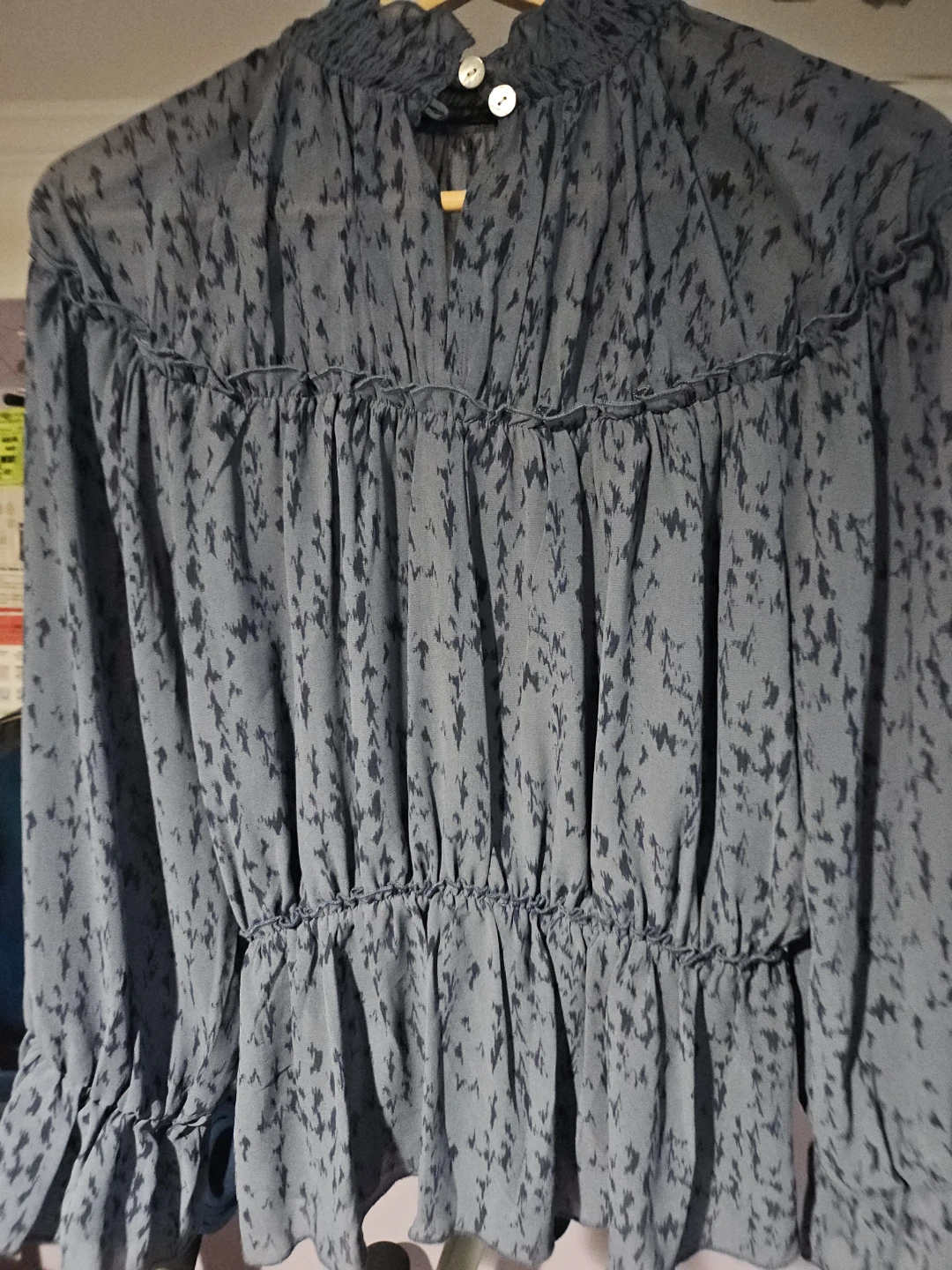 Velsona Women's Blue Patterned Blouse - photo 3