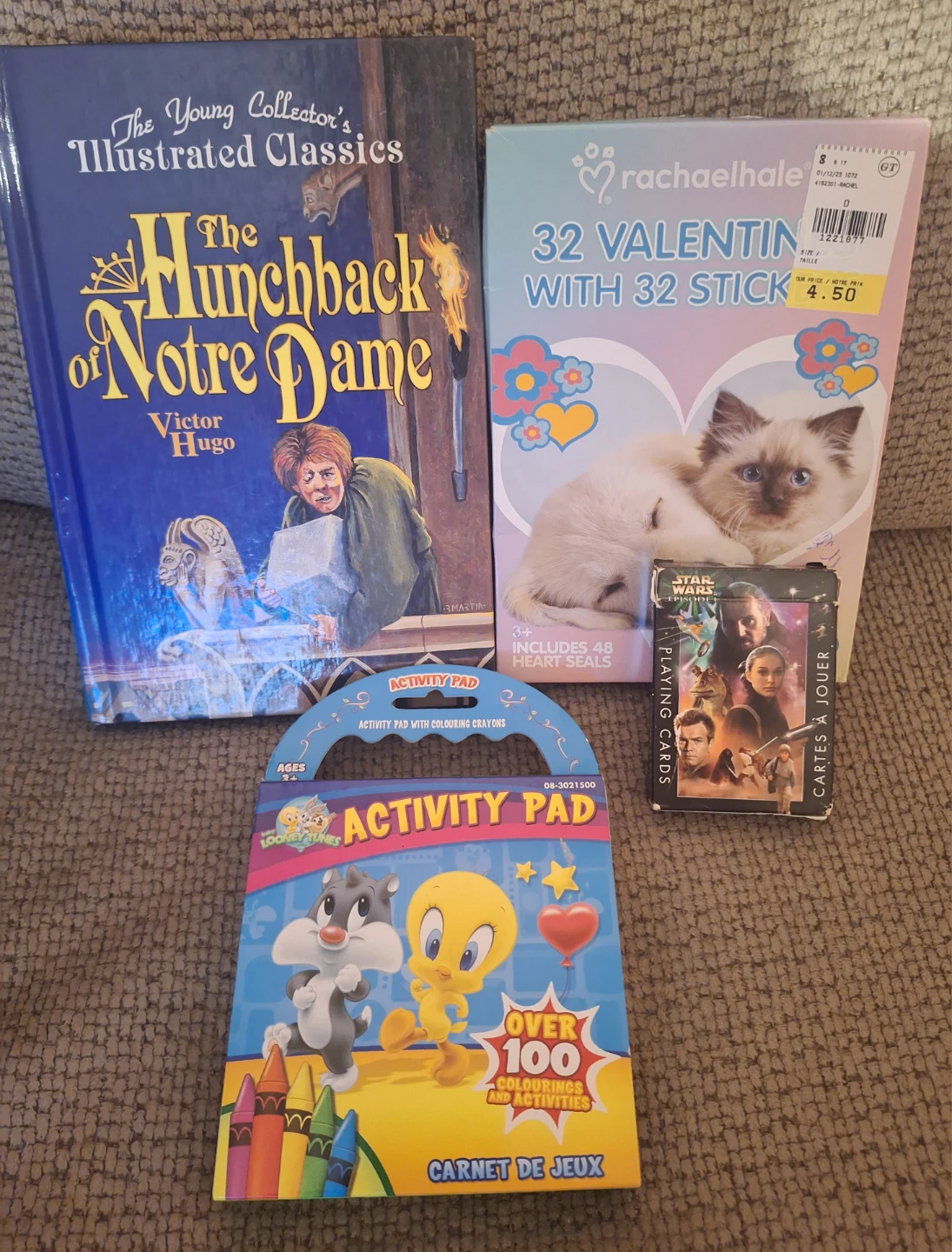 Kids lot #2 book, cards and activity pad