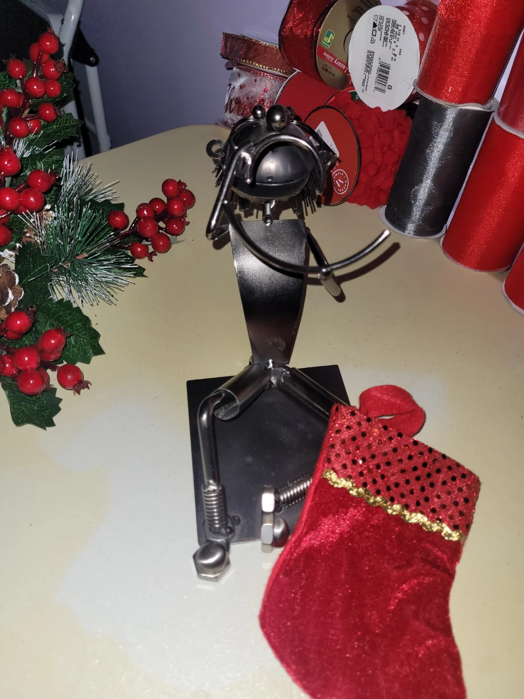 Metal Figurine wine bottle holder - photo 5