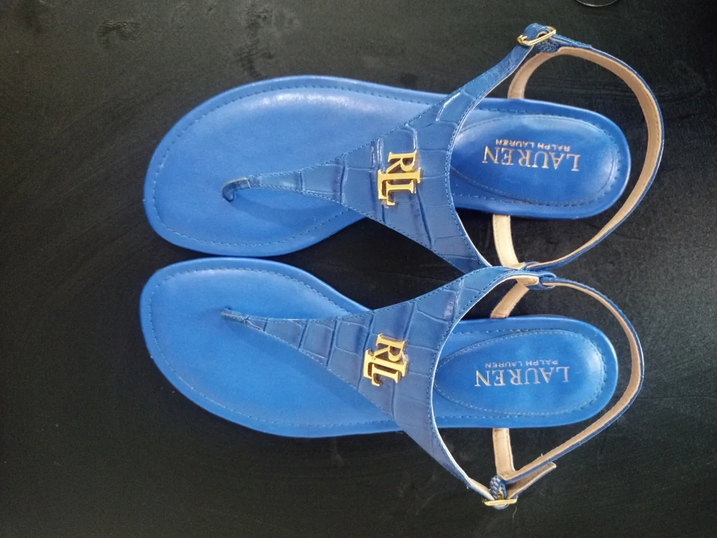 Lauren Ralph Lauren Blue Thong Sandals