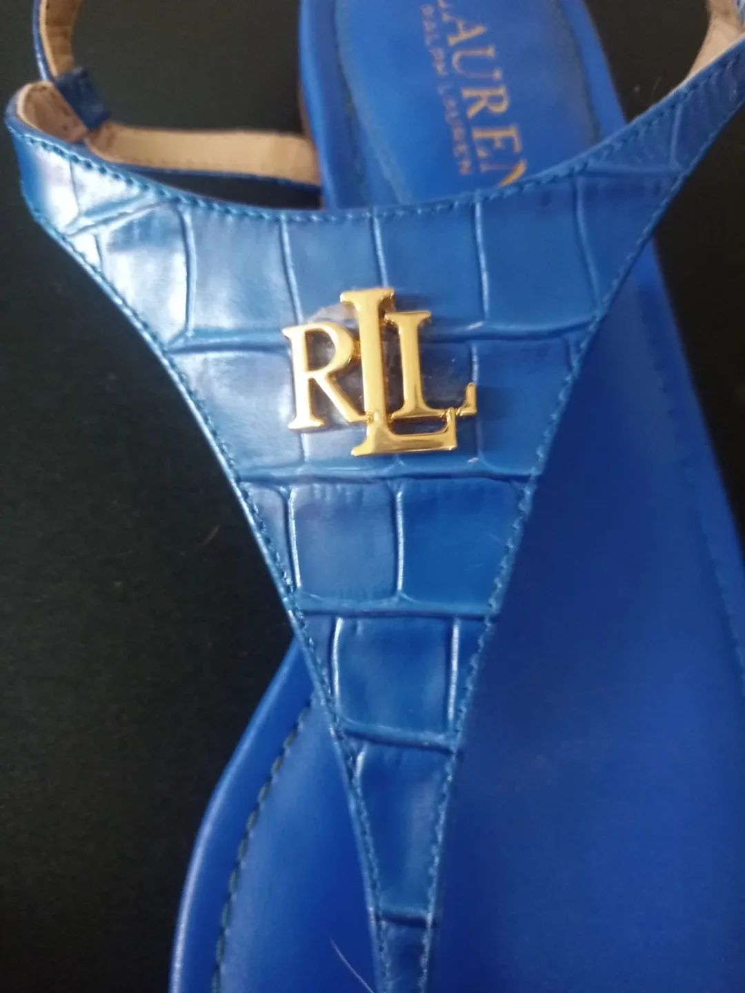 Lauren Ralph Lauren Blue Thong Sandals - photo 2