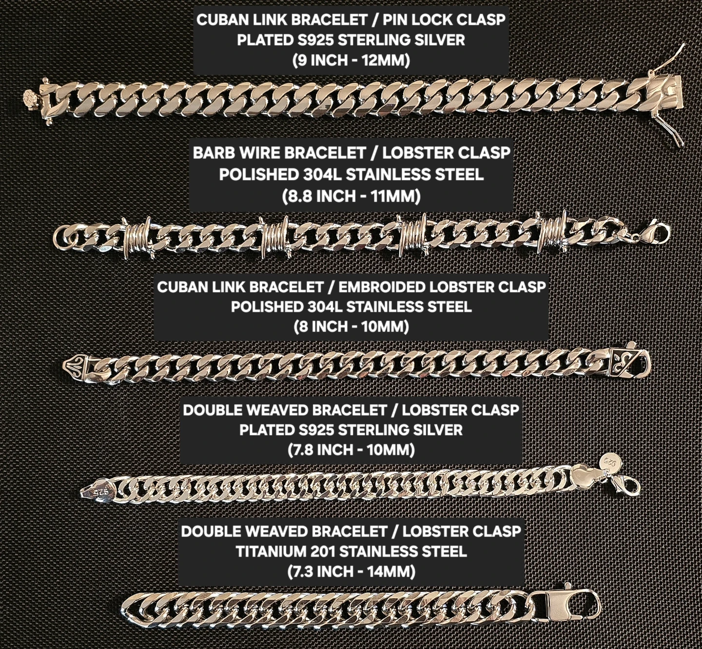 VARIOUS BRACELETS (NEW)