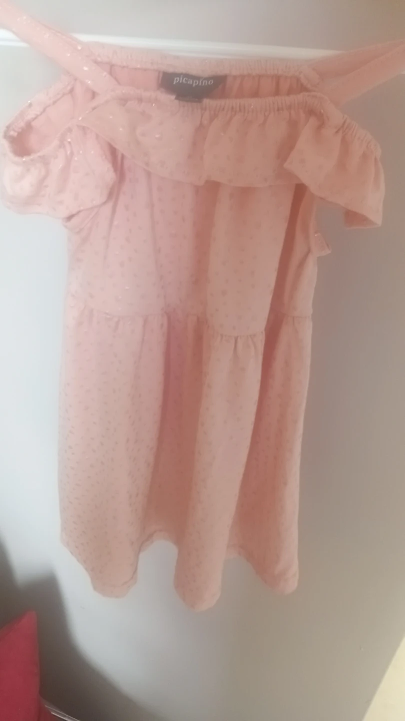 Picapino Girls' Pink Cold Shoulder Dress - Size 3T - photo 3