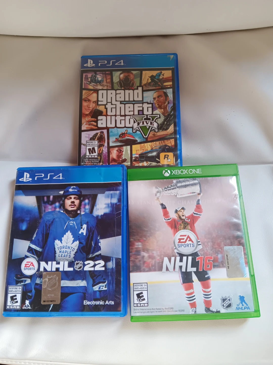 PS4/Xbox One Video Games: Grand Theft Auto V, NHL 22, NHL 16
