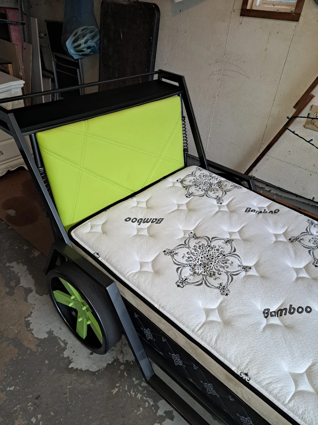 Kids Race Car Bed Frame with Mattress - photo 3