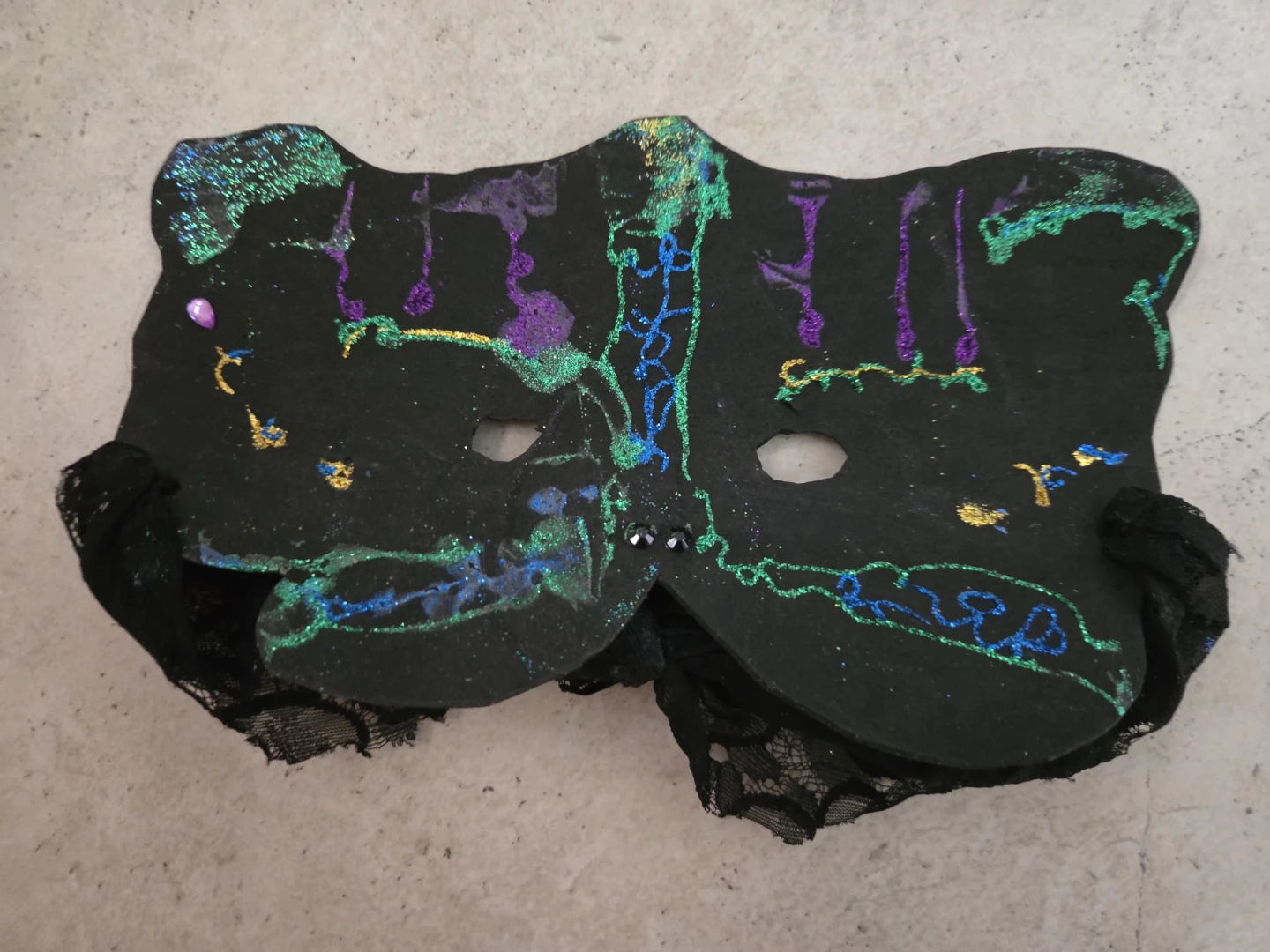 ⚽ Decorative Hand-Made One Of A Kind Masquerade Mask - photo 2