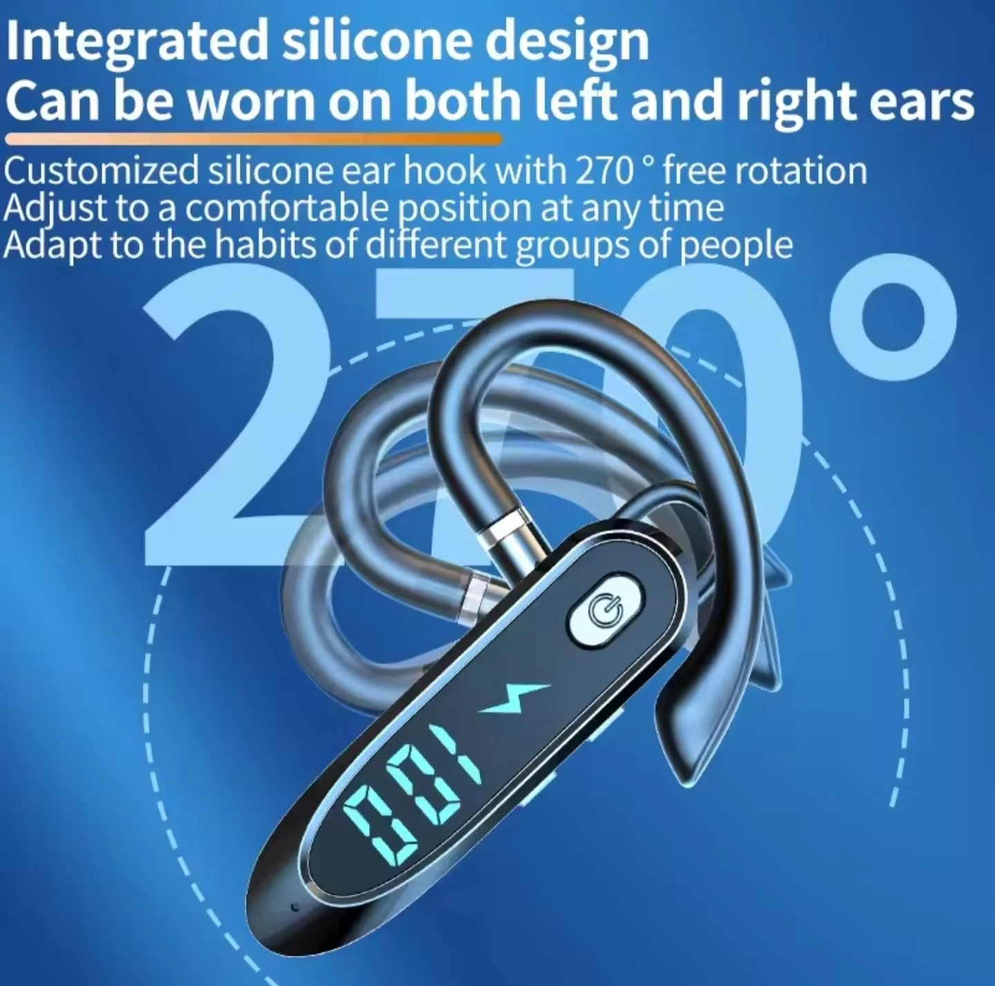 KEBIDUMEI Bluetooth 6.0 Ear Hook Headset - photo 2