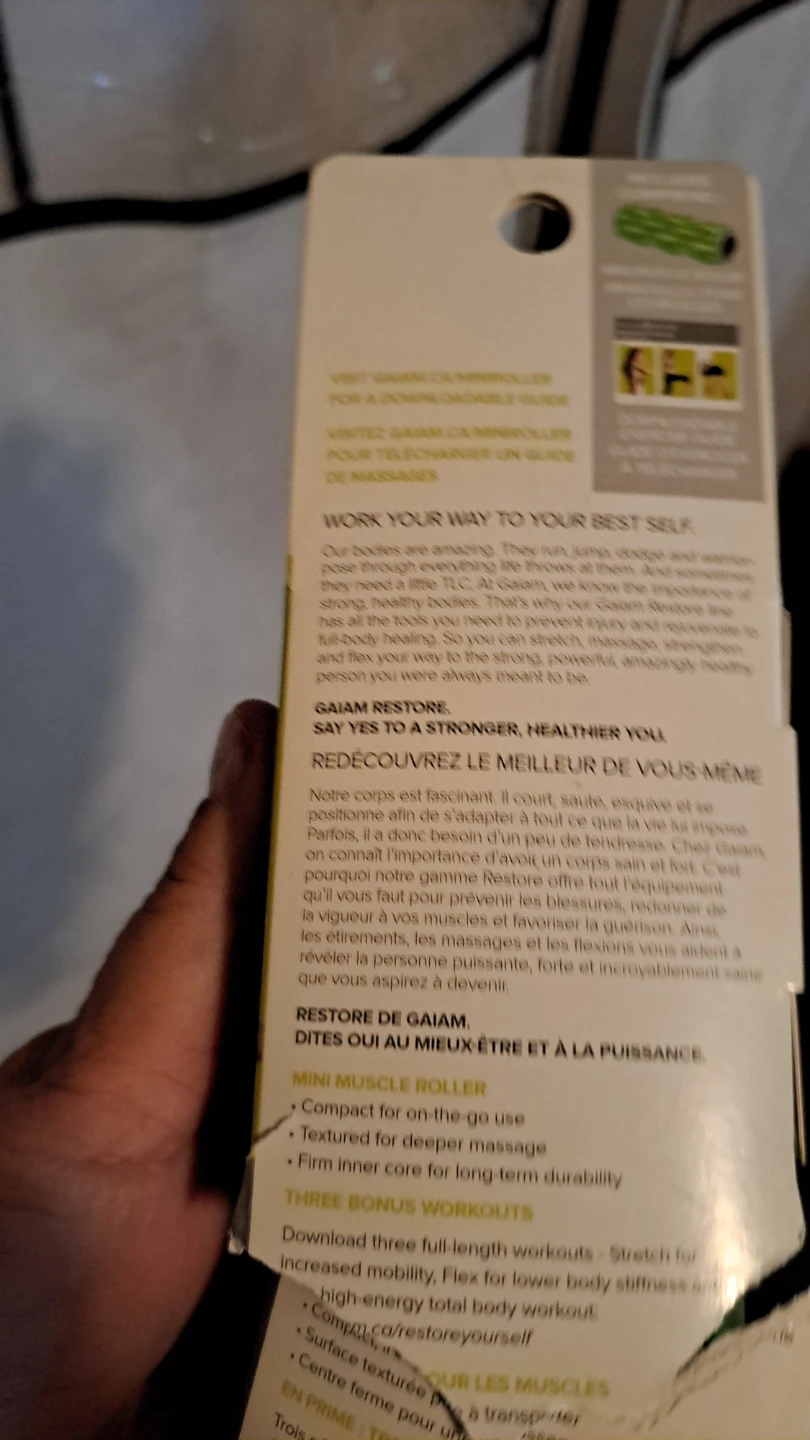 Gaiam Restore Mini Muscle Roller - photo 2