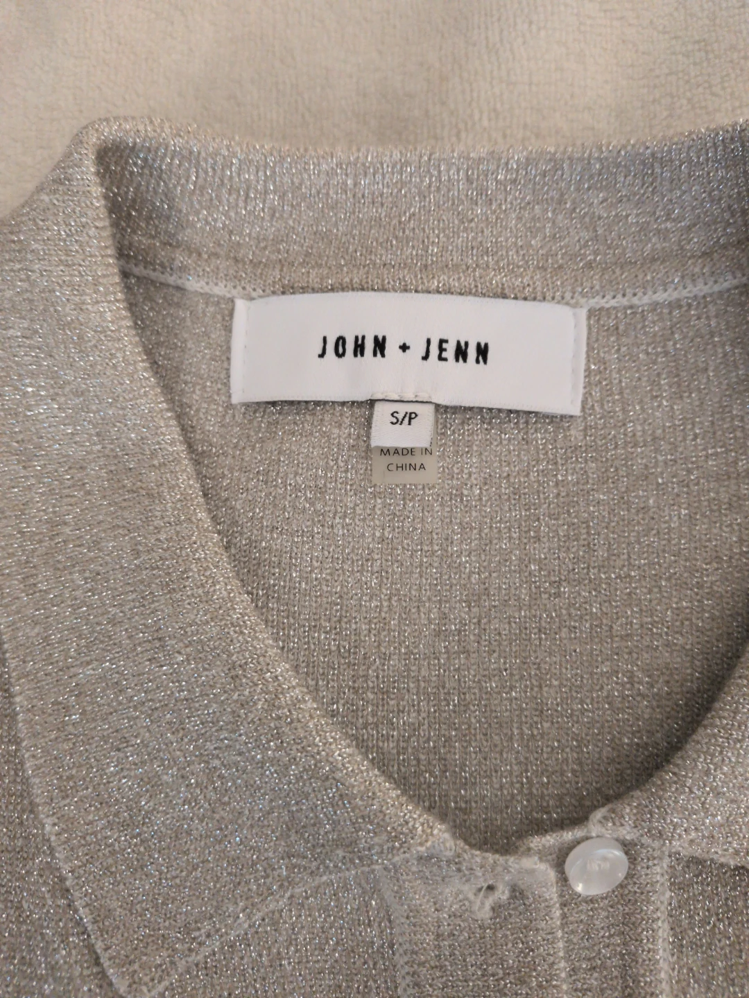 JOHN + JENN Metallic Sleeveless Polo Top - photo 2