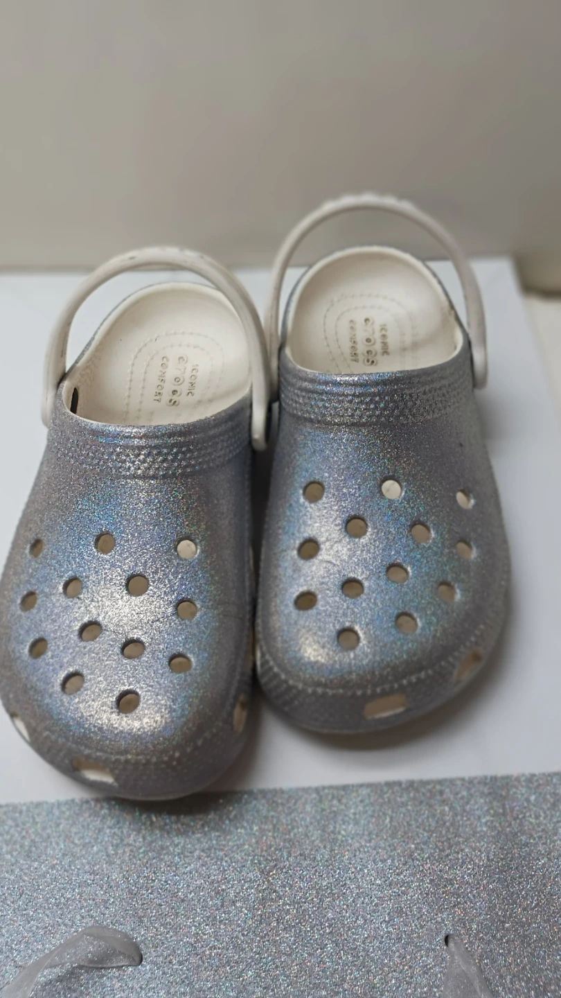 Crocs Glitter Clogs Silver
