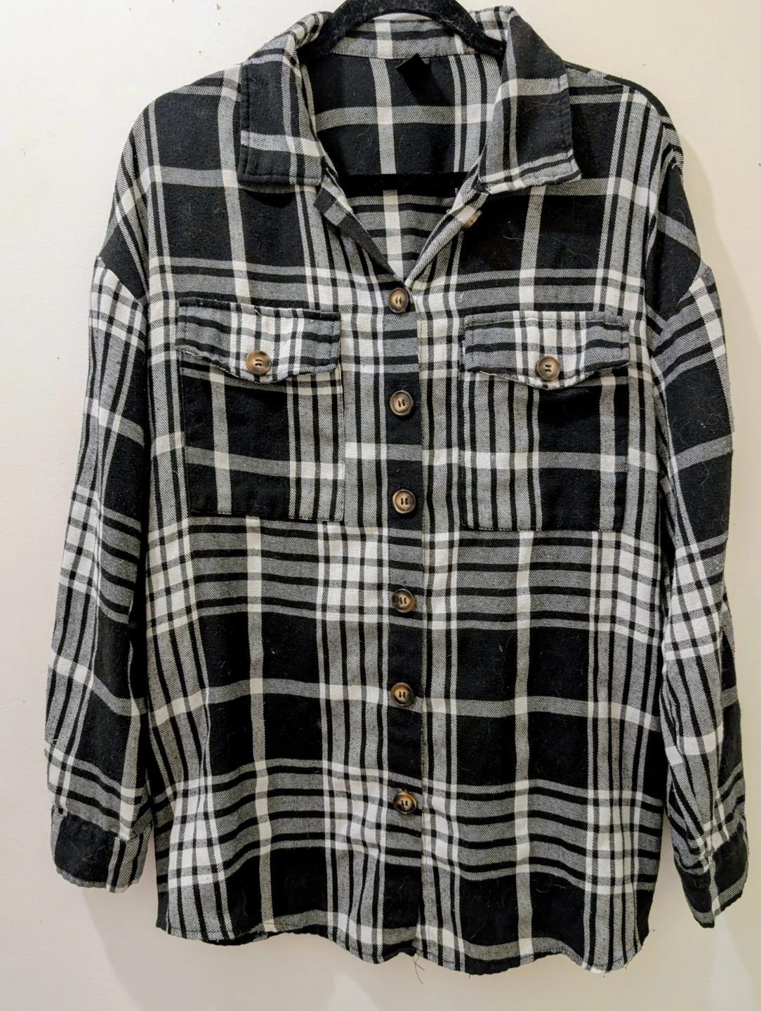 Free Black and White Plaid Shirt