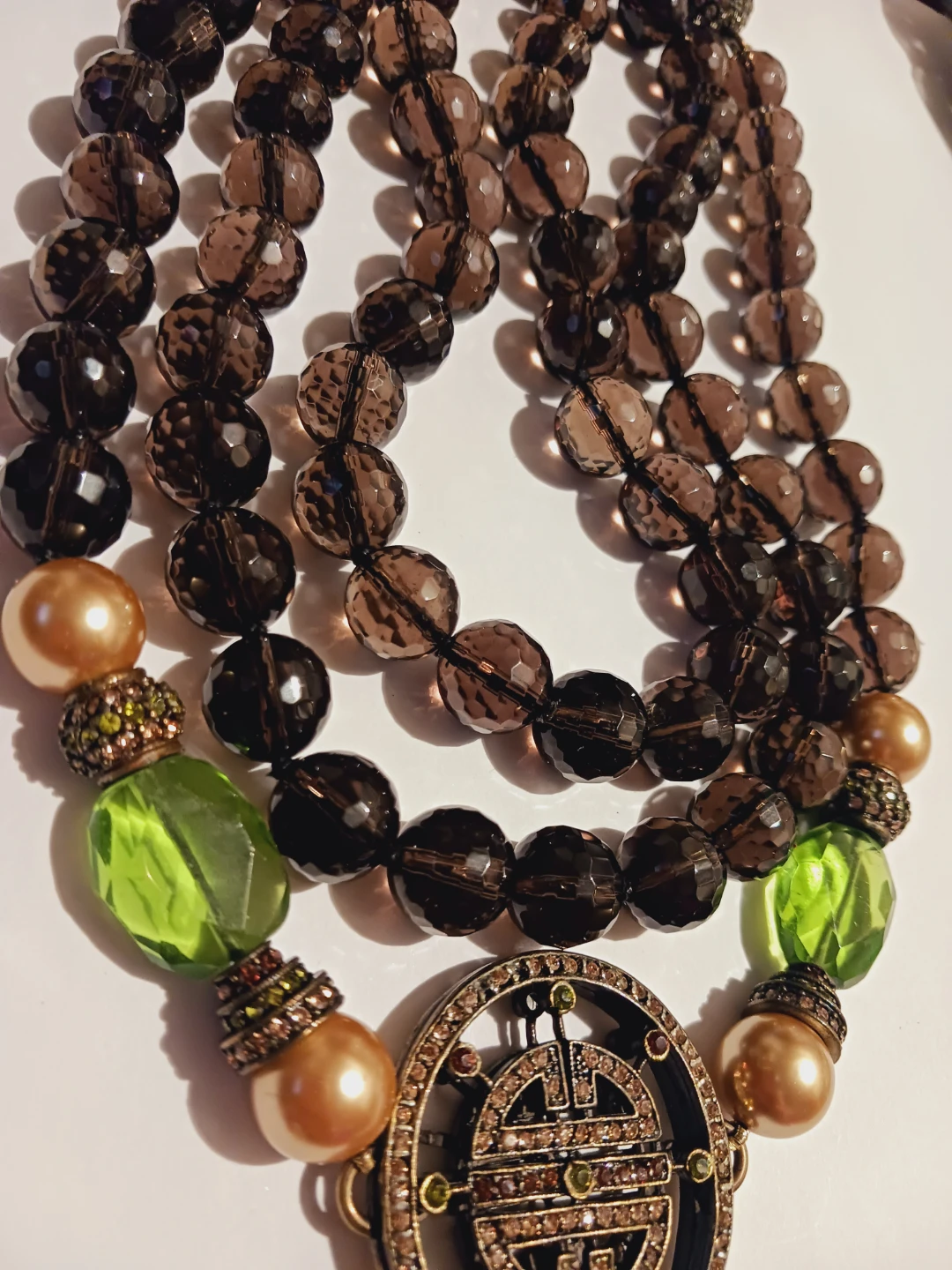 Gorgeous Smokey Quartz Long Gemstone Necklace - photo 3