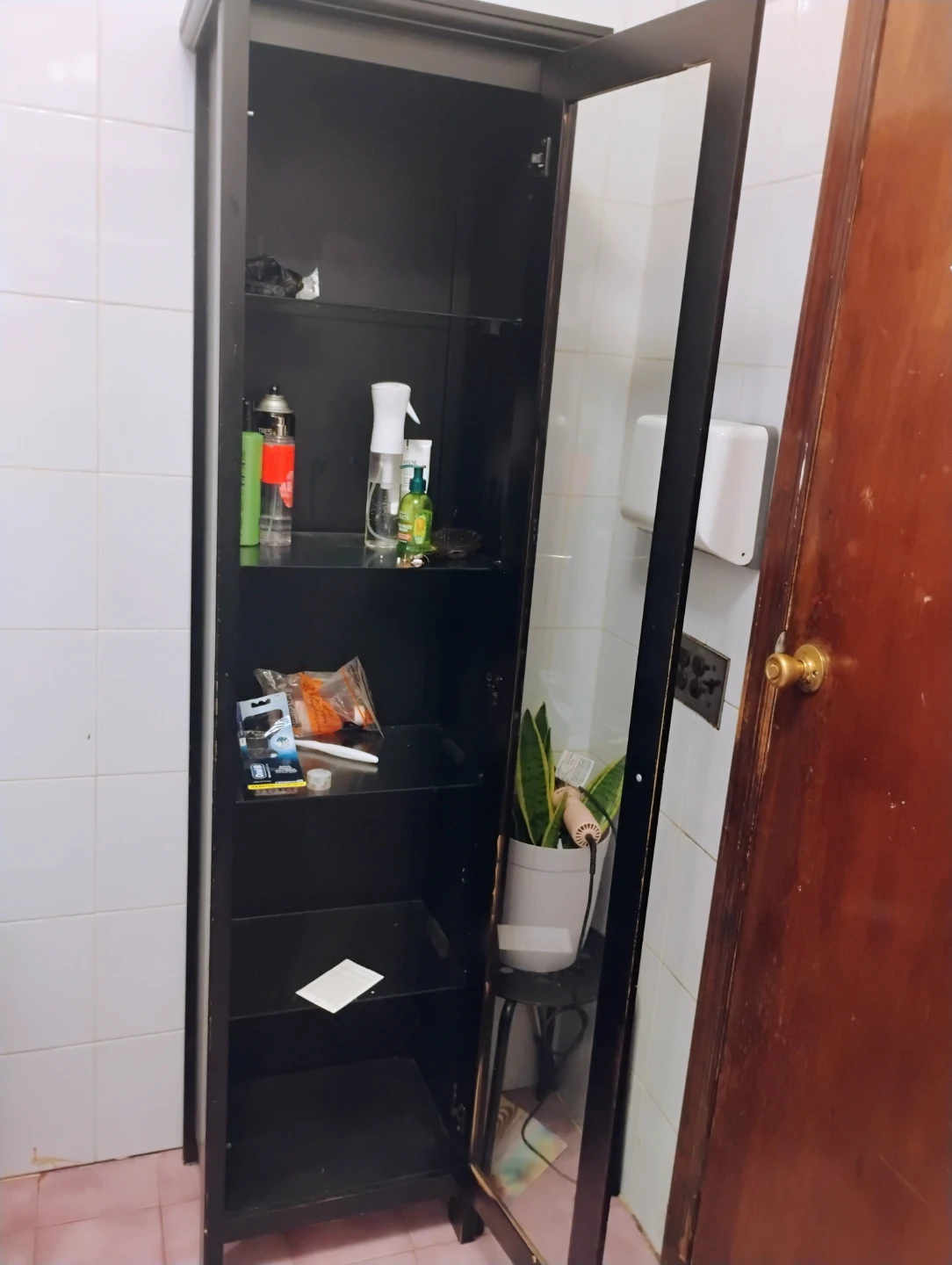 Black Display Cabinet with Glass Door - photo 2