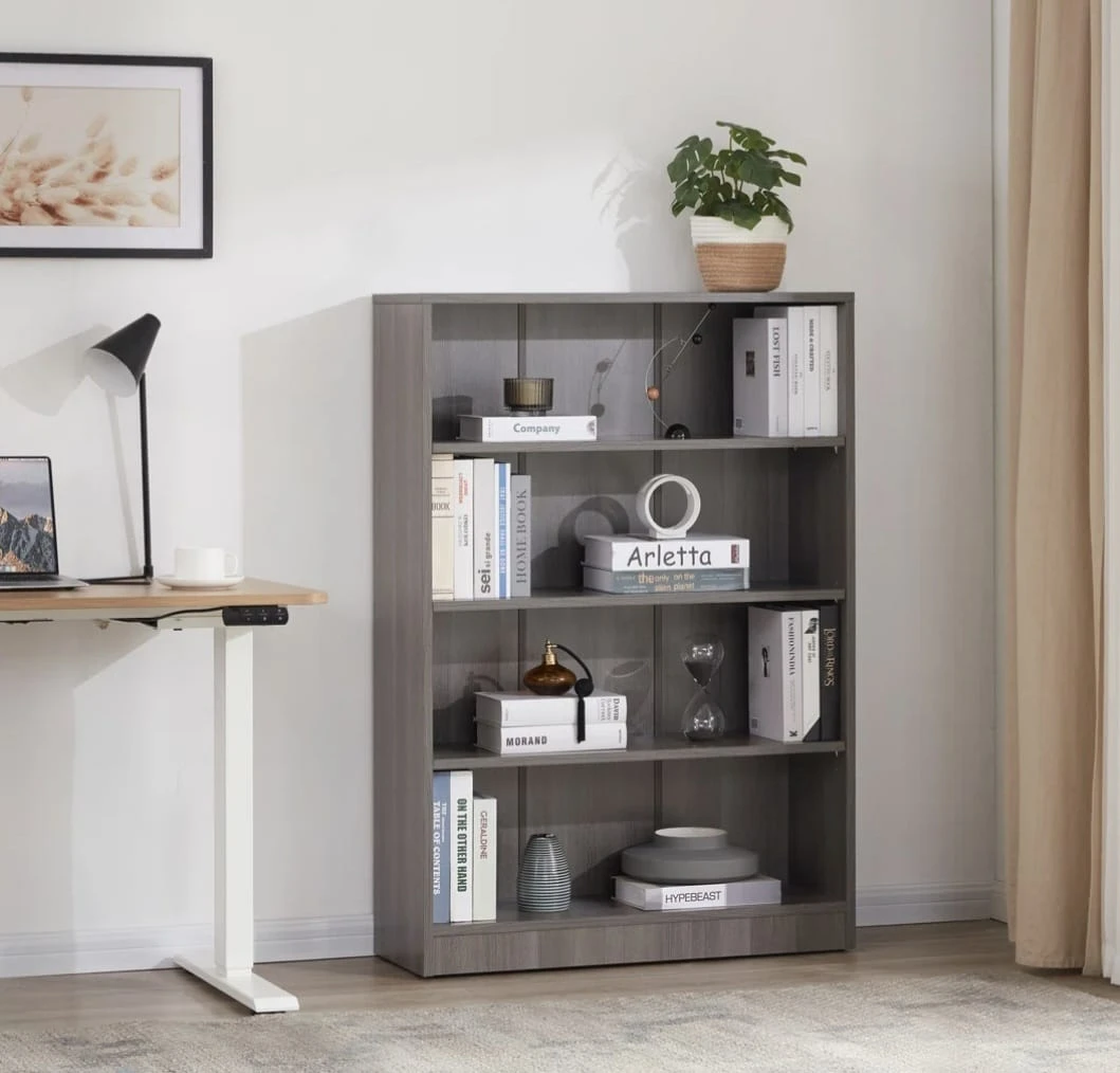 3 shelving units - Latitude Run Gibney Standard Bookcase - Grey - photo 4