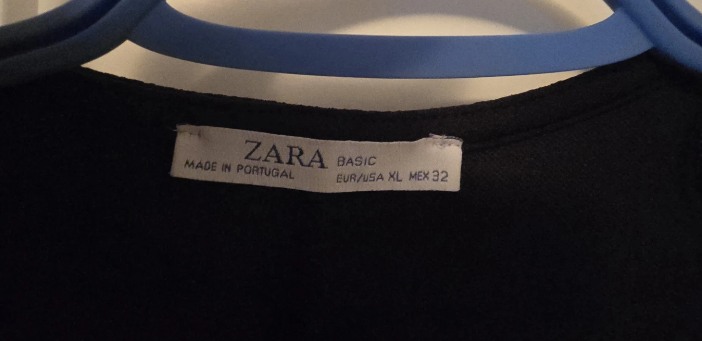 Zara Basic Black Embellished Dress XL - photo 3