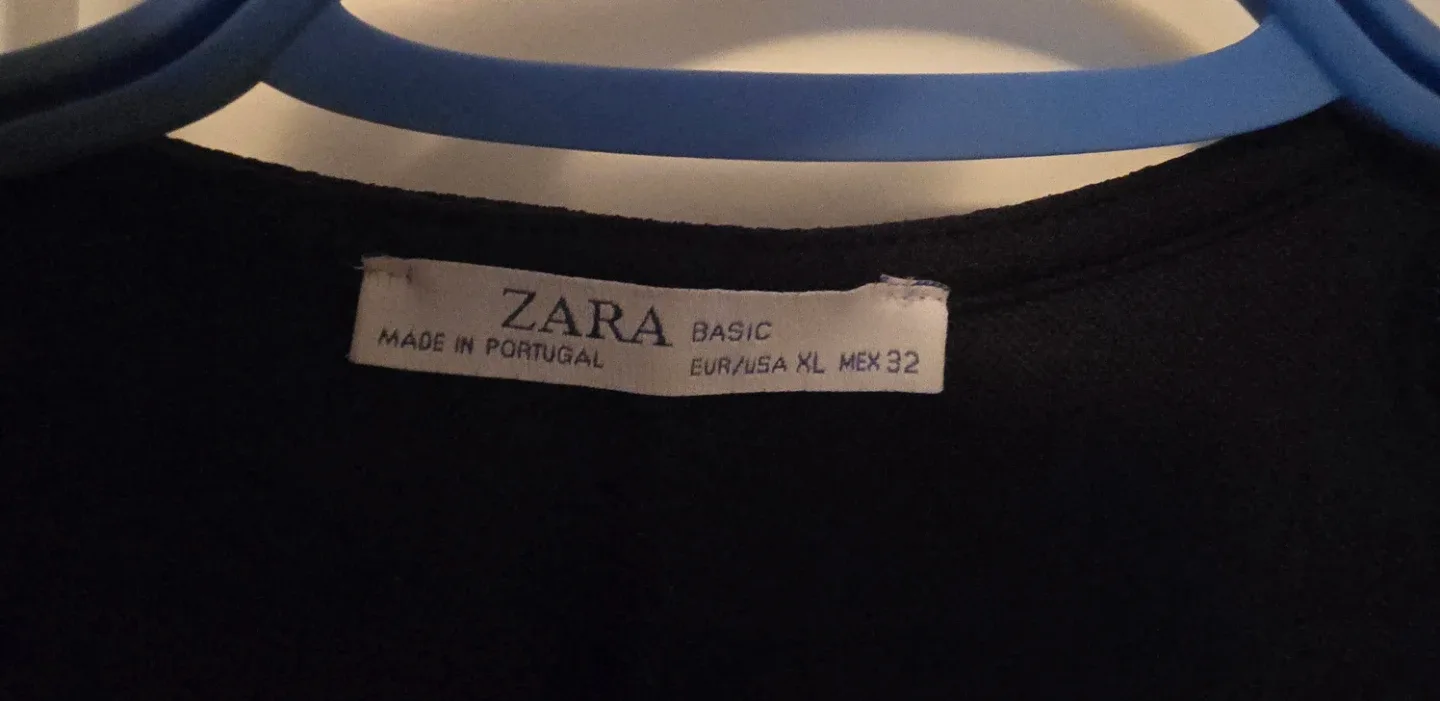 Zara Basic Black Embellished Dress XL - photo 3