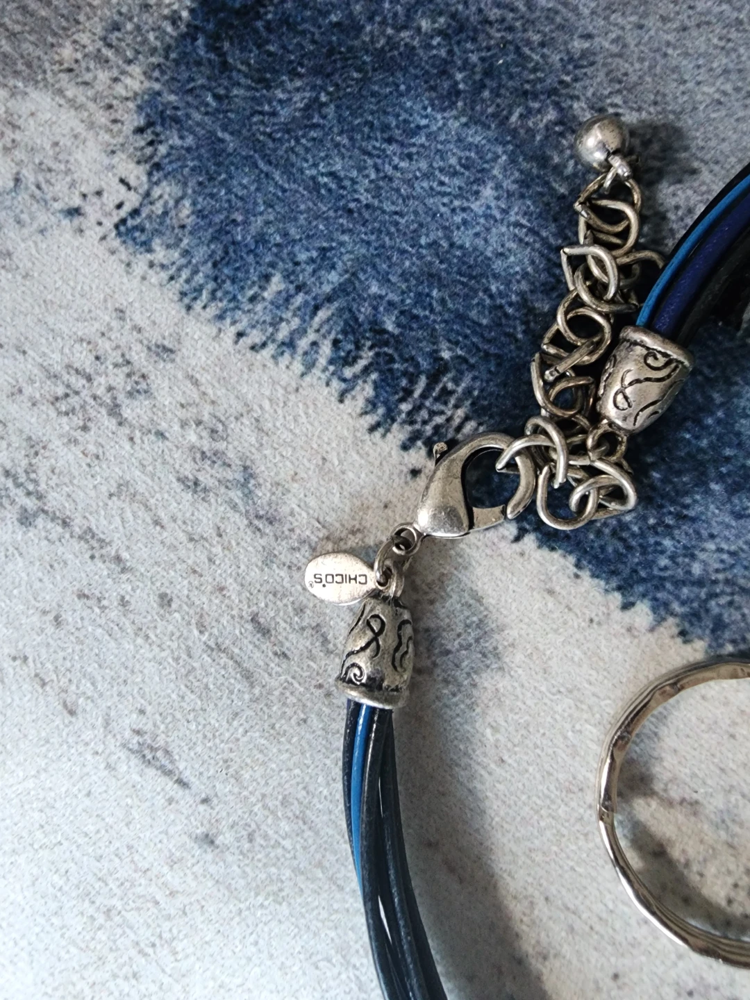 Chico's Boho Pendant Necklace with Matching Bracelet & Keychain - photo 4