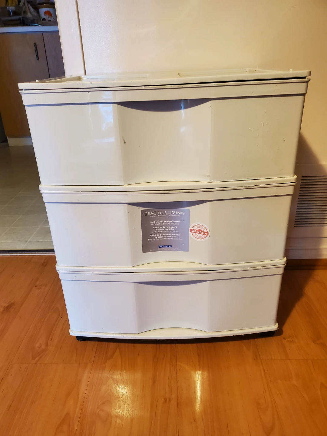 Gracious Living 3-Drawer Storage Unit