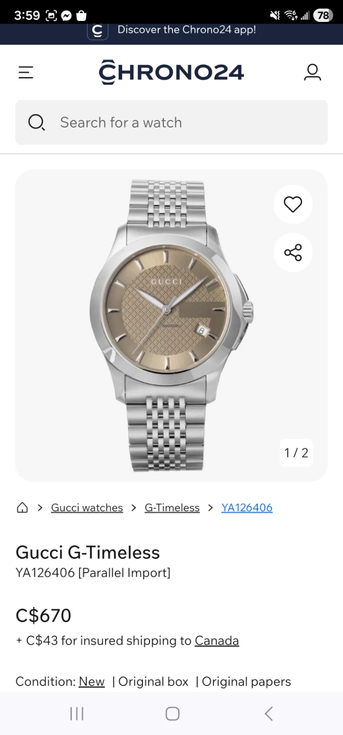 Gucci G-Timeless Womens Watch