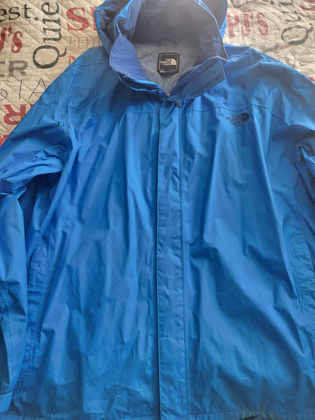 The North Face Blue Hooded Rain Jacket