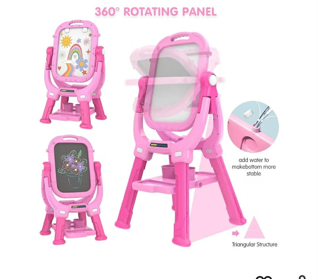 Pink Artist Happy Growth Drawing Board Easel